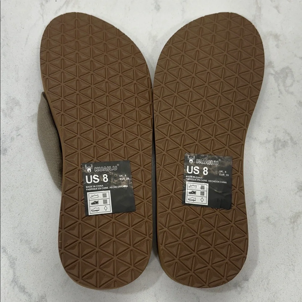 KuaiLu Flip Flops for Women with‎ Arch Support Yoga Mat Comfortable Beach 8 NWT